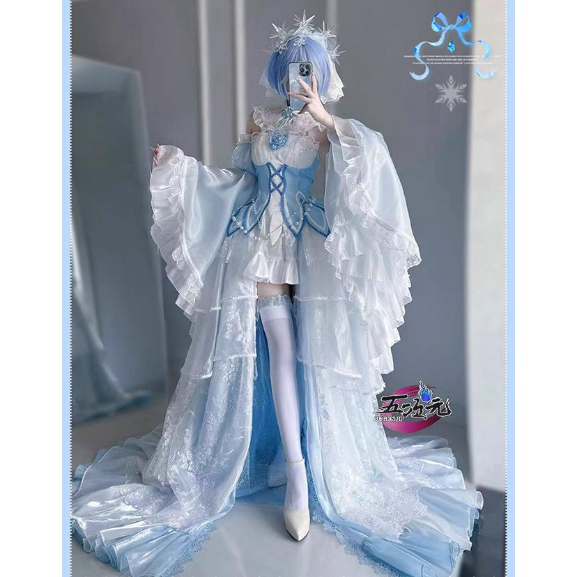 icos Re：ゼロから始める異世界生活 コスプレ レム Crystal Dress 衣装