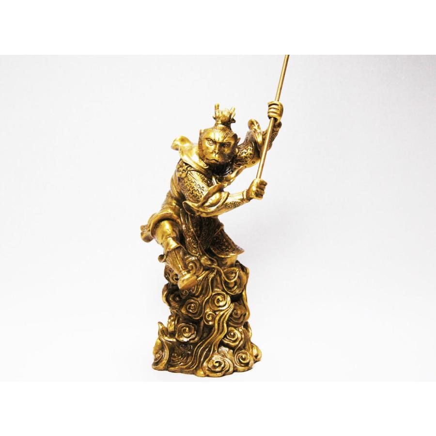 孫悟空 置物 特大サイズ 西遊記 斉天大聖 申年 黄銅製 開運 : コッキー