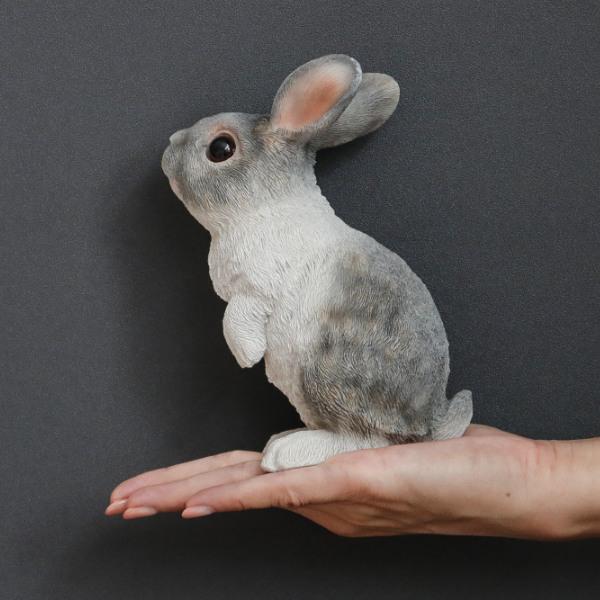 貯金箱 ラビット うさぎ リアル オブジェ 置物 インテリア （ 雑貨