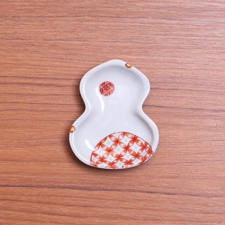 九谷焼 九谷焼 ／ 豆皿 瓢箪 赤絵丸紋 赤絵帯七宝 /小皿 豆皿 吉祥紋