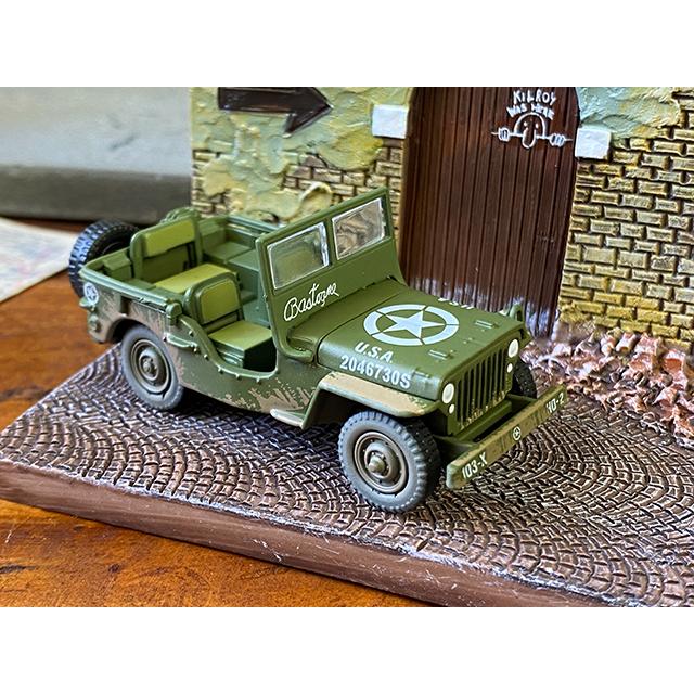 第二次世界大戦 ウイリス ジープ ダイキャストミニカー （ジオラマ
