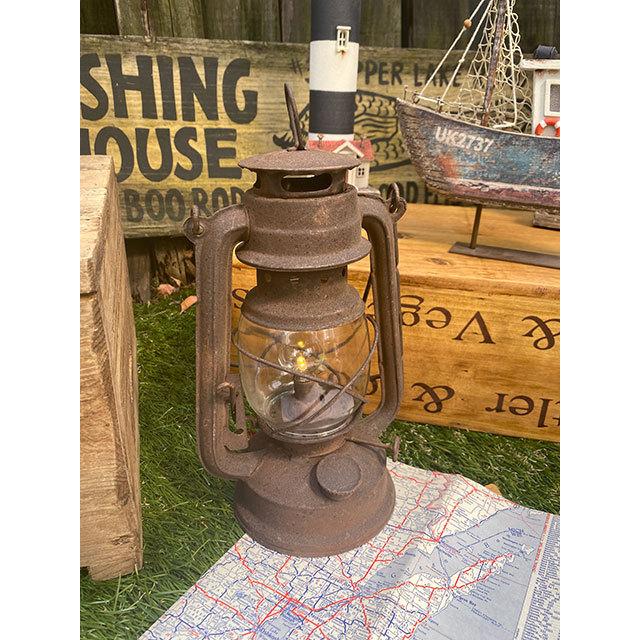 ヴィンテージLEDランタン ラスティ □ アメリカン雑貨 アメリカ雑貨