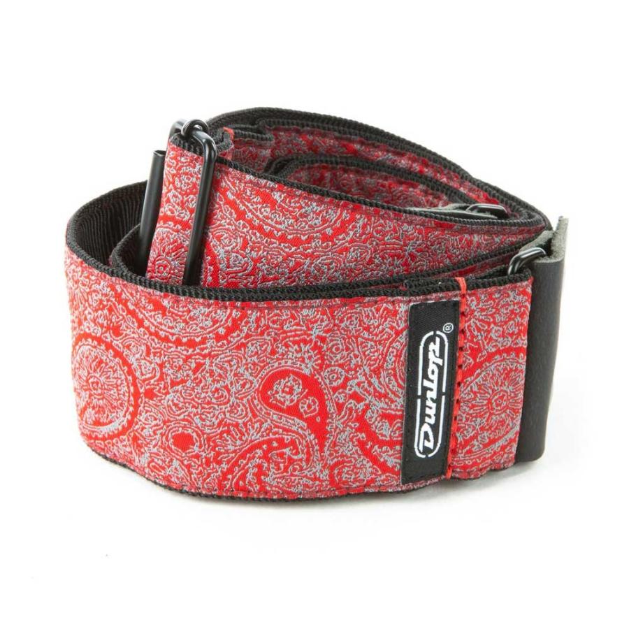 JIM DUNLOP D67-11 JACQUARD PAISLEY RED STRAP ギターストラップ 赤