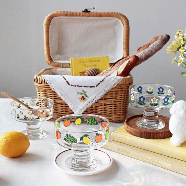 ガラス 器 皿 デザート アイス アイスクリーム プリン ボウル ガラス