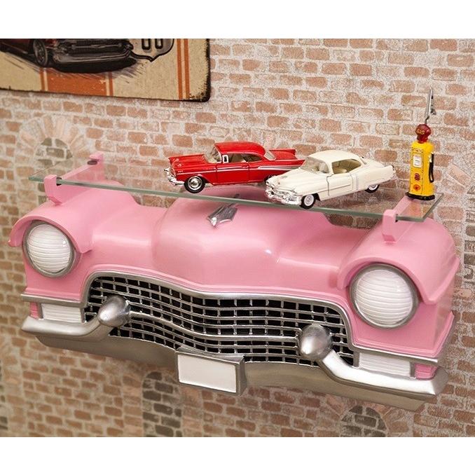 カー シェルフ ピンクキャデラック風 飾り棚 カーヘッドシェルフ