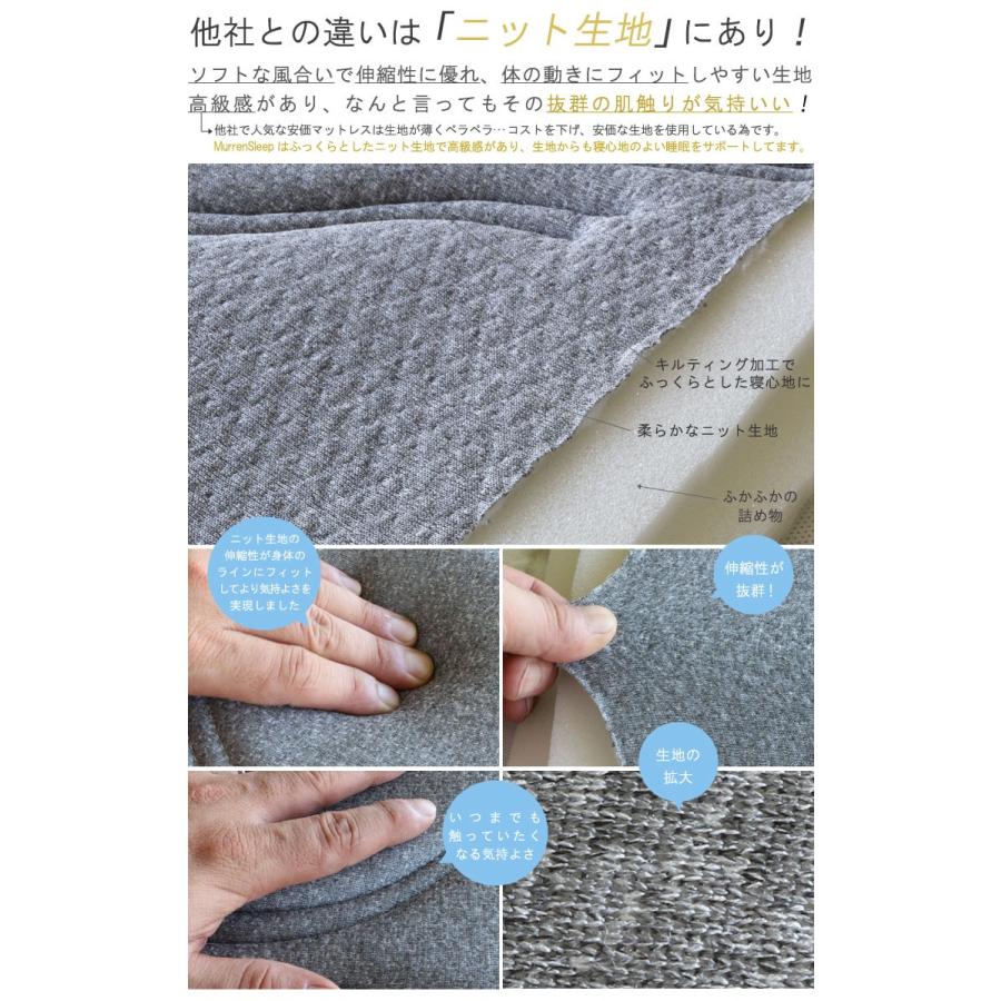 極太 ポケットコイルマットレス ハード セミダブル 3Dメッシュで