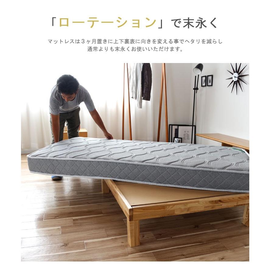 極太 ポケットコイルマットレス ハード セミダブル 3Dメッシュで