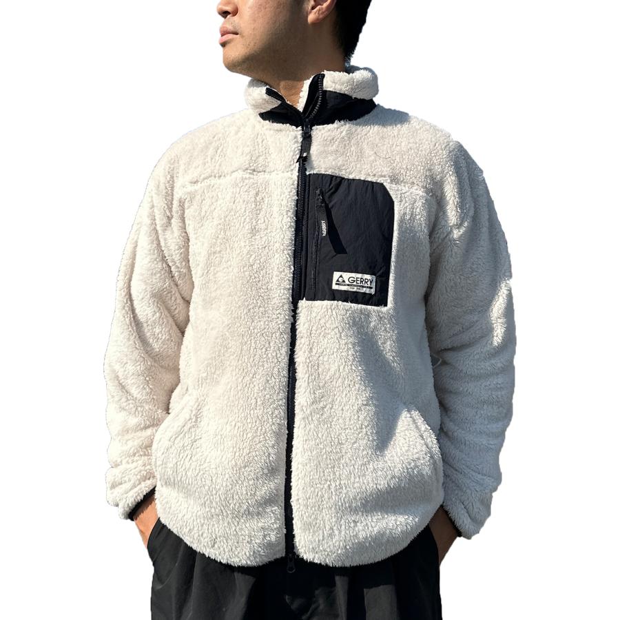 GERRY（ジェリー） ソフトボア ナイロン切替スタンドカラージャケット