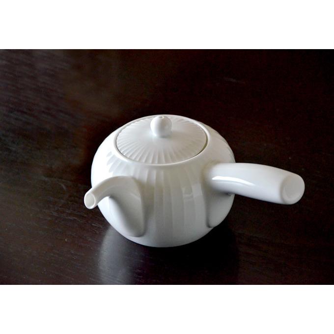 急須 おしゃれ 白山陶器 白磁立筋 クッチーナ かわいい きゅうす 白