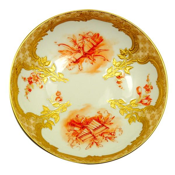 KPM ベルリン王立磁器製陶所 金彩カップ＆ソーサー : アンティーク慈光