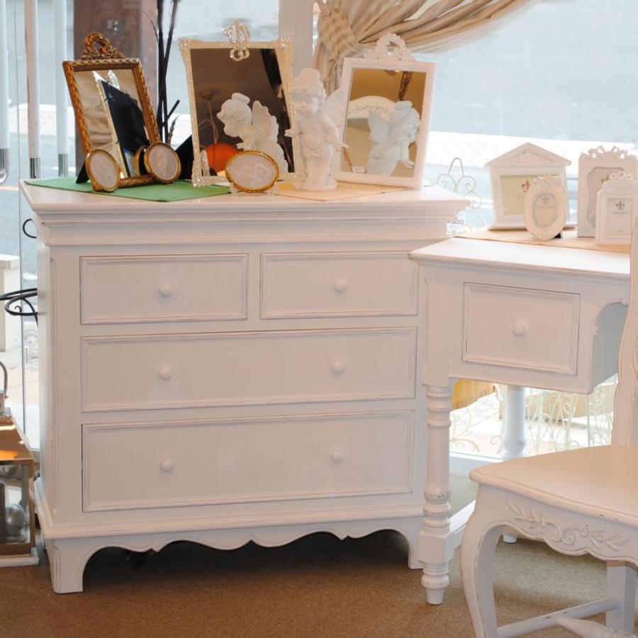ドレッサー 白いフランス家具 サイドボード ドレッサーチェスト