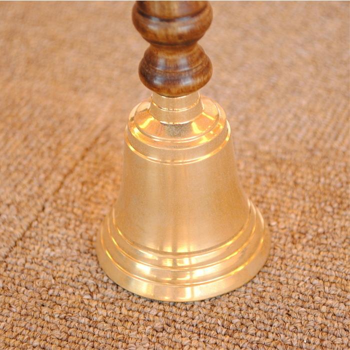 ハンドベル おしゃれ 真鍮製 ベル アンティーク調 木製 呼び鈴 雑貨