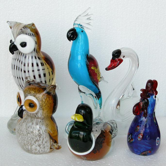 白鳥 スワン 置物 オブジェ ガラス グラスバード バード かわいい