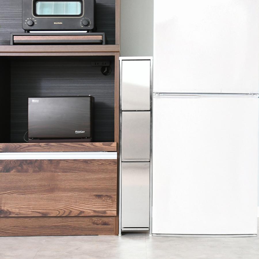 足立製作所 すき間ラック ステンレス 幅16×高さ85 スリム キッチン