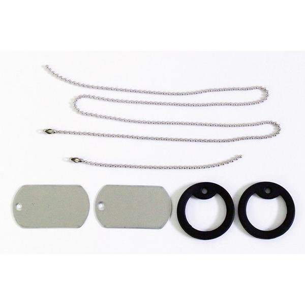 ミリタリー仕様 ステンレス ドッグタグ エンボス 2枚組み 認識票