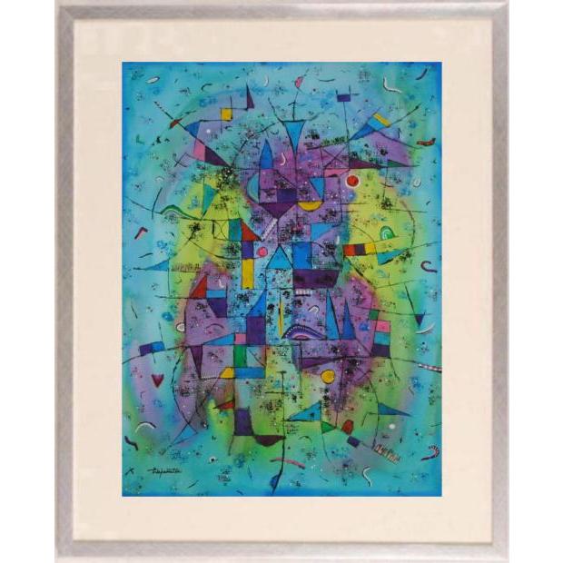 抽象画 絵画 現代アート 水彩画 若松愛子 works L-1 インテリア