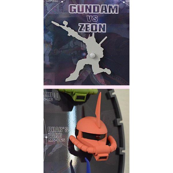 即納/リズム時計 掛け時計/機動戦士ガンダム 3Dクロック 4MGA03FZ08
