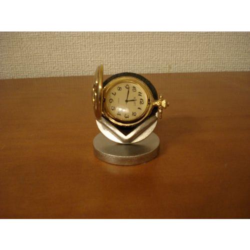 懐中時計スタンド ブラック横開き懐中時計ディスプレイスタンド : AK