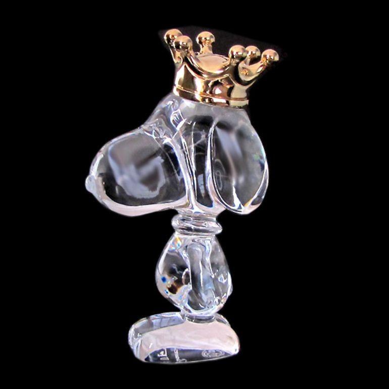 バカラ（Baccarat） クリスタルフィギュア キングスヌーピー 12.5cm