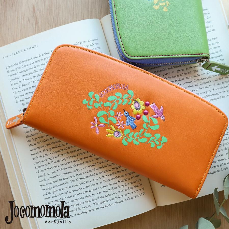 Sybilla（シビラ） ラウンドファスナー長財布 刺繍 花 jocomomola