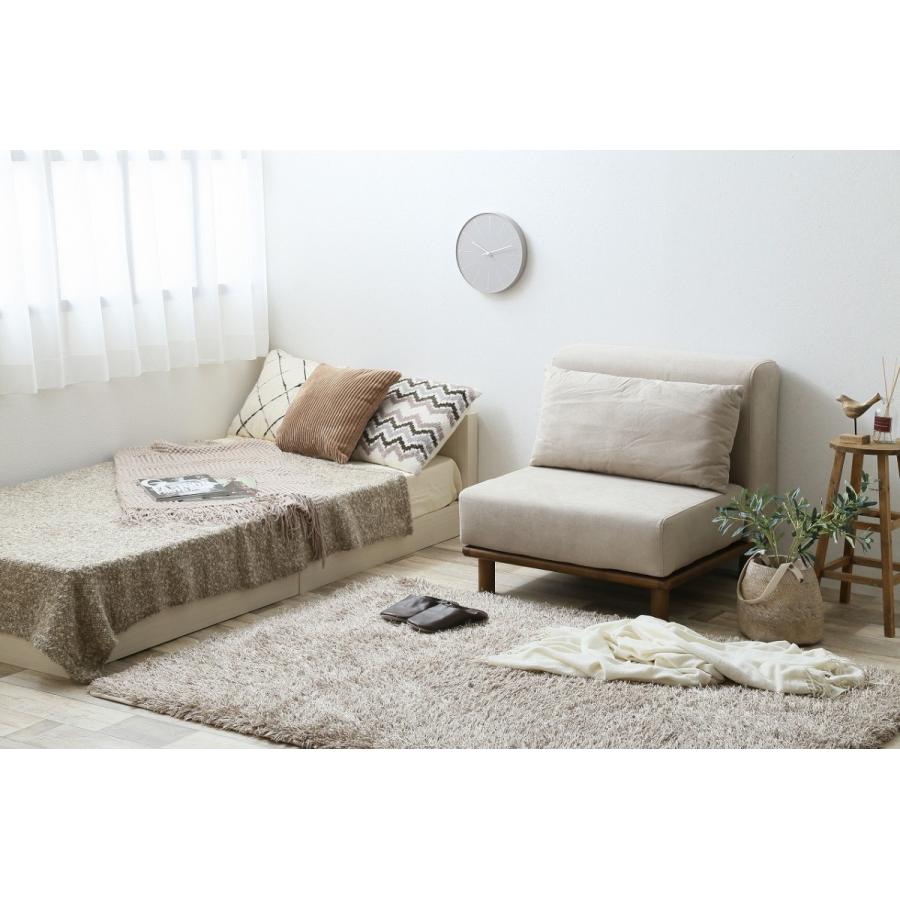 ソファー 1人掛け ロー ソファ 布製 ファブリック ベージュ カーキ 1P