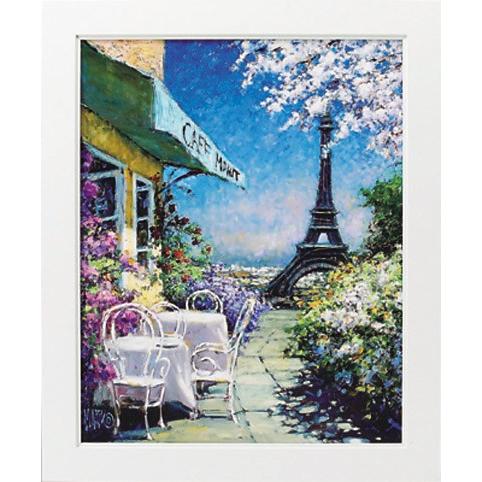 絵画 マルコ マヴロヴィッチ パリのカフェ 壁掛け 壁飾り インテリア