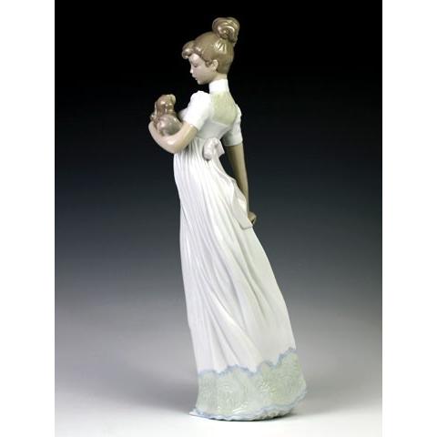 リヤドロ（Lladro リアドロ 陶器人形 置物） 婦人 僕がお供だよ #ldr