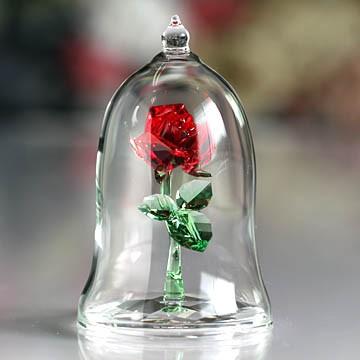 SWAROVSKI（スワロフスキー） 置物（Swarovski） DISNEY 魔法のバラ