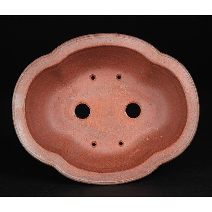 盆栽鉢 黎鳳木瓜式鉢 植木鉢 常滑 片岡黎鳳 泥鉢 7号 22cm 松柏盆栽に