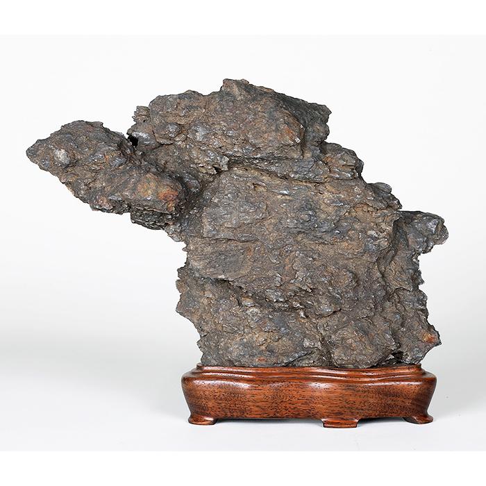 水石 「千仏石」 盆石 天然石 観賞石 岩潟石 すいせき 台座付き 現品