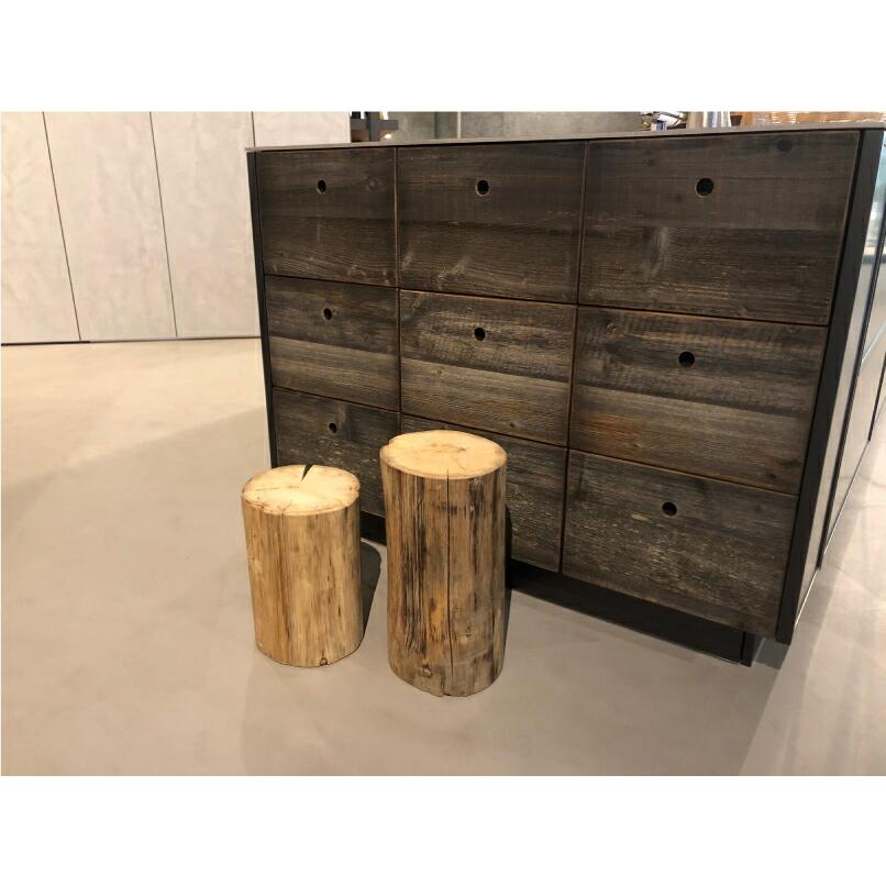 丸太 切り株 椅子 スツール 無垢 ヒバ 2個セット 日本製 直径20×高30