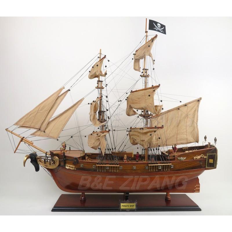 帆船模型 完成品 木製 パイレーツシップ 海賊船 モデルシップ 全長90cm