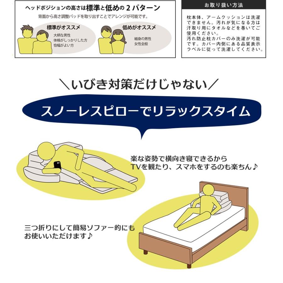 フランスベッド（FRANCEBED） まくら スノーレスピロー いびき 横向き