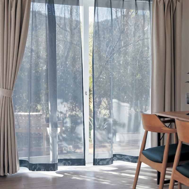 ベルメゾン（BELLE MAISON） カーテン ミラーレース レースカーテン UV