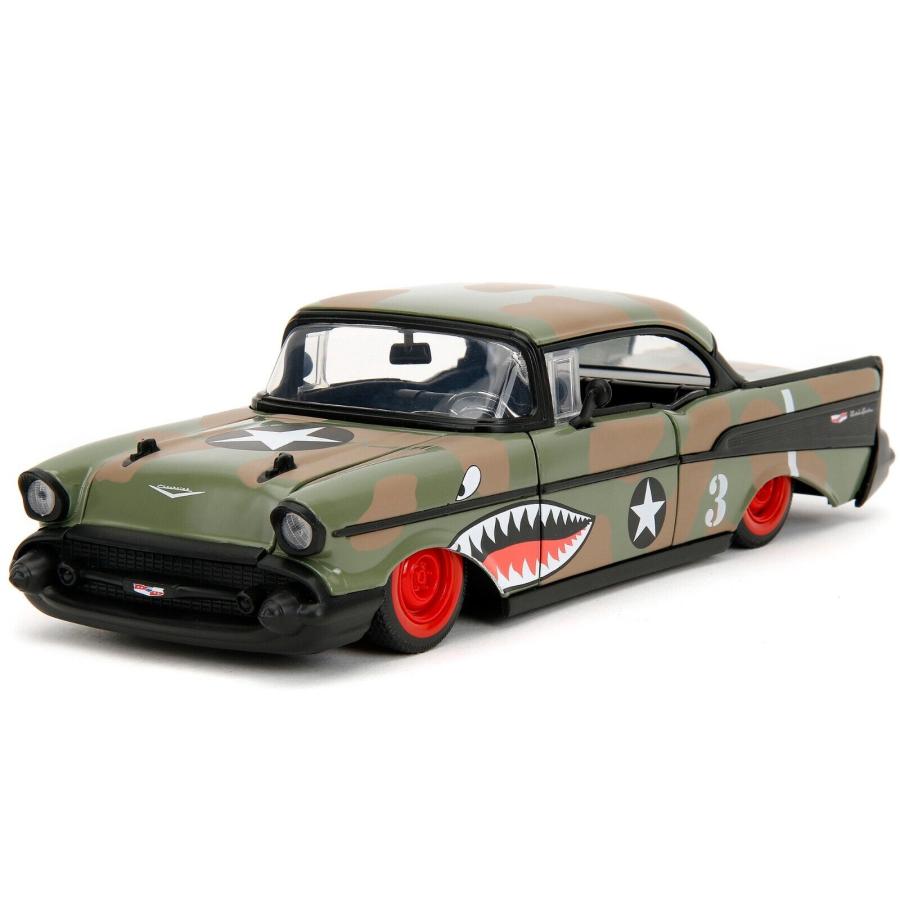 Jada JADA TOYS 1/24 シボレー ベルエア 1957 アーミーグリーン