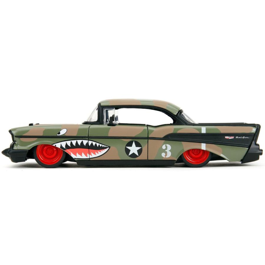 Jada JADA TOYS 1/24 シボレー ベルエア 1957 アーミーグリーン