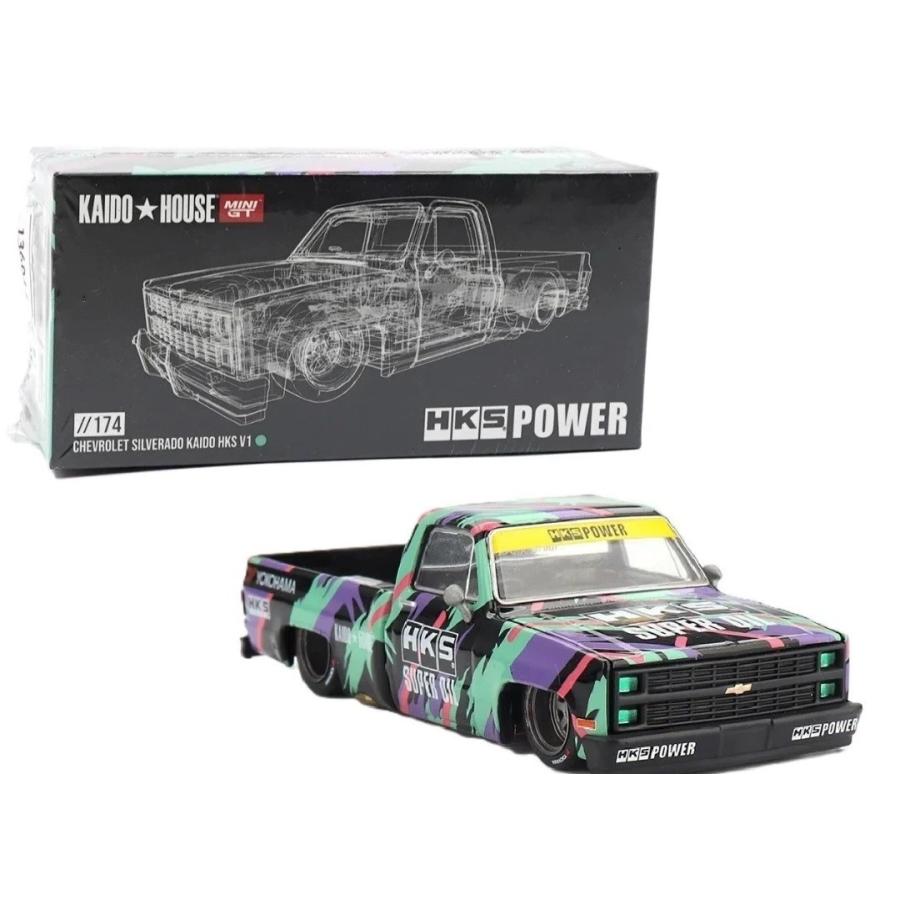 MINI GT 1/64 シボレー シルバラード KAIDO HKS V1 右ハンドル 1980