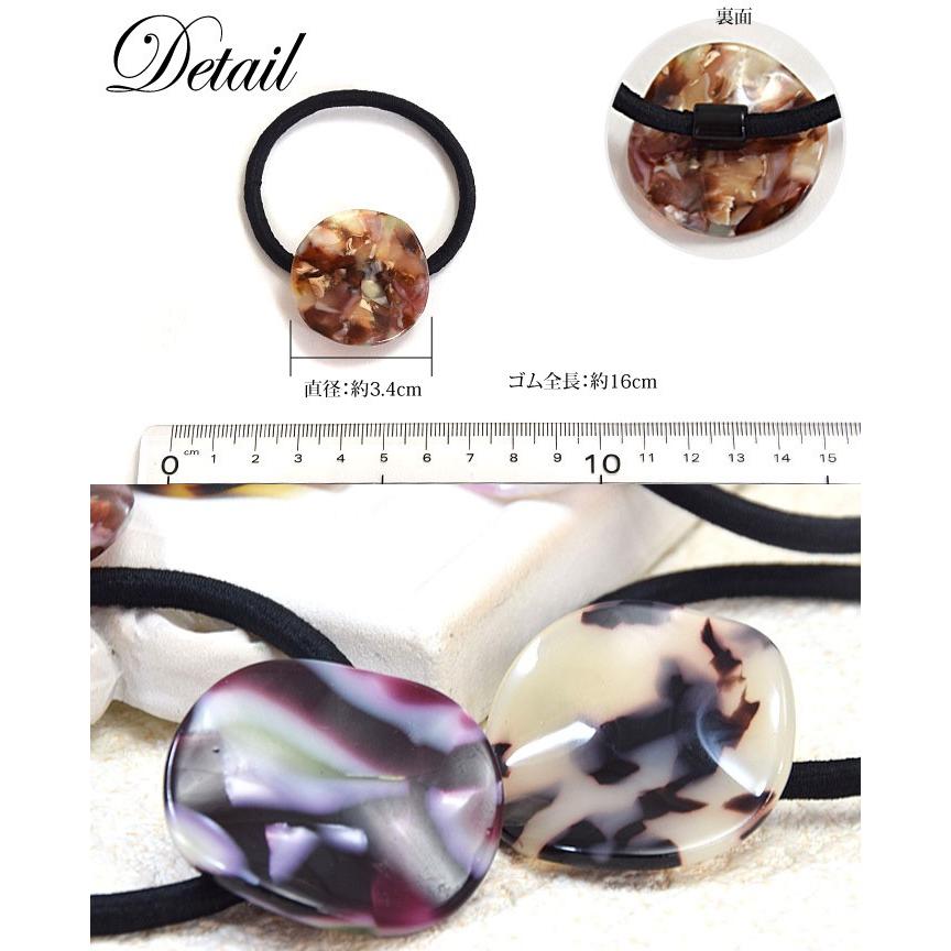 BLAZE デザイン ラウンド ヘアゴム べっ甲 ＆ シェル ヘアアクセサリー