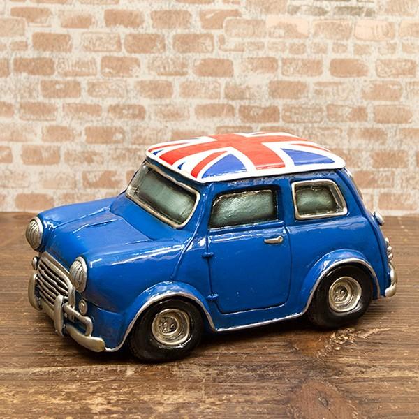 オールディーズ UK CAR マネーバンク ミニクーパー レジン 貯金箱
