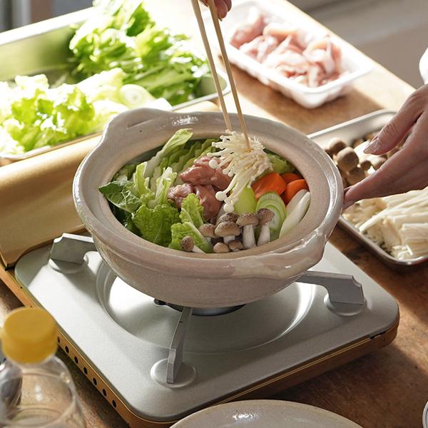 東屋 布袋鍋 小 六寸半 伊賀焼 土鍋 日本製 陶器 : がらんどう 手仕事