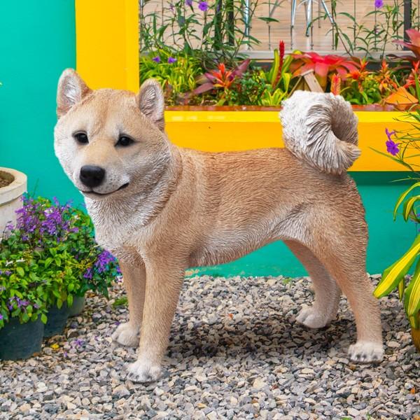 犬 置物 柴犬 セット ガーデン おしゃれ 玄関 動物 オブジェ