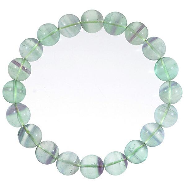 バイカラー フローライト 2A グレード ブレスレット グリーン パープル