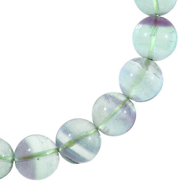 バイカラー フローライト 2A グレード ブレスレット グリーン パープル