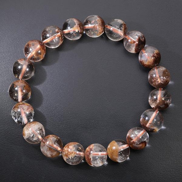 ガーデンクォーツ ブレスレット ブラウン 10.5mm 18cm 天然石