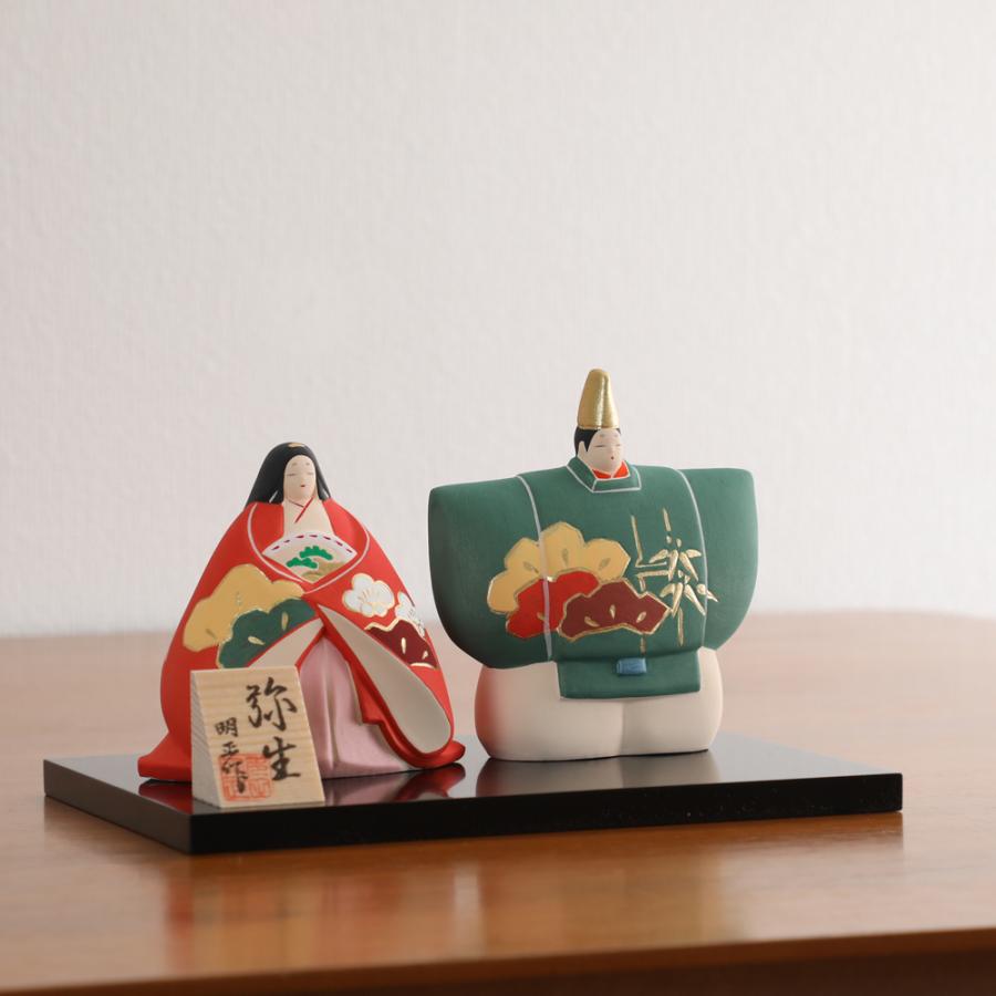 雛人形 ひな人形 多田明正作 立雛 弥生 立ひな 立ち雛 博多人形 陶器