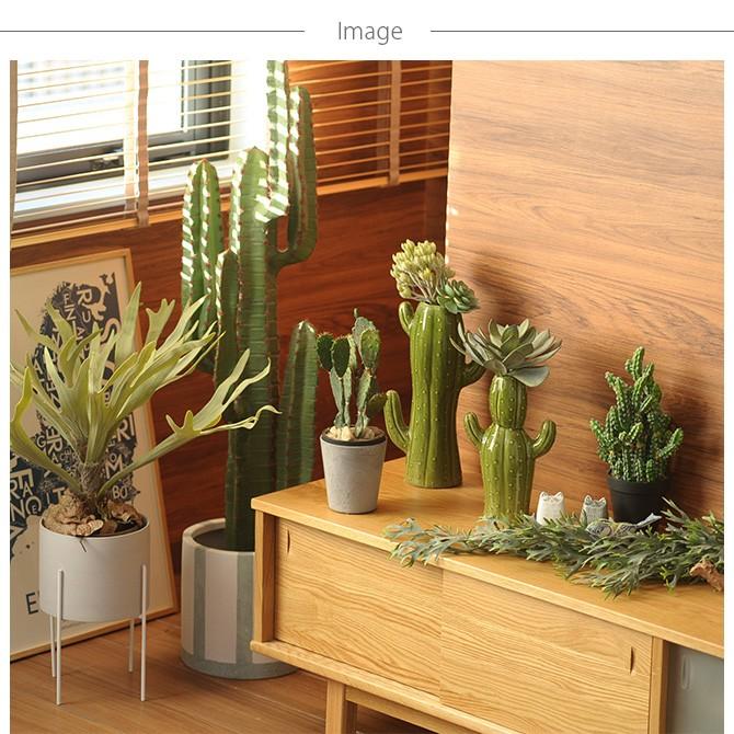 観葉植物 フェイクグリーン サボテン おしゃれ ディスプレイ Brown