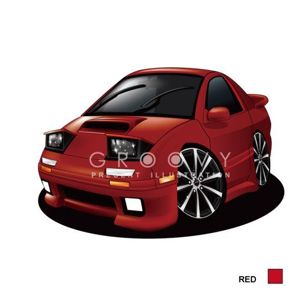 車好き プレゼント マツダ RX7 FC3S 車 イラスト 2L版 グルービー fc3s