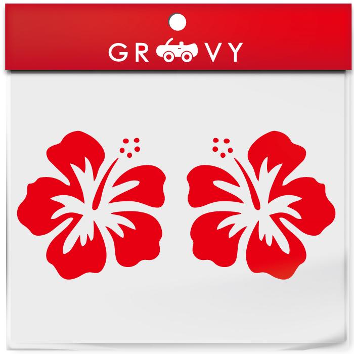 ハイビスカス ステッカー ver2 左右 セット 沖縄 南国 沖スロ パチスロ