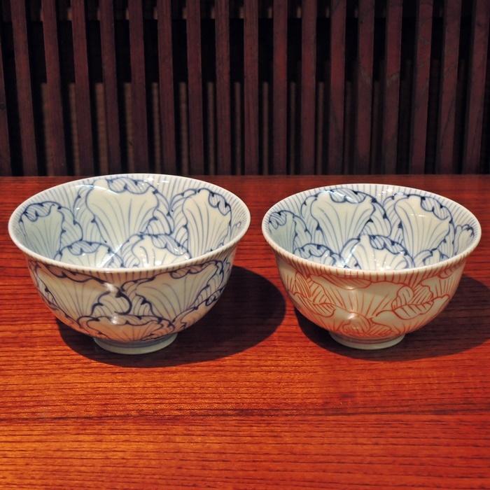 有田焼 そうた窯 花弁紋 飯碗(青・赤) : ぐんきんNET-SHOP - 通販