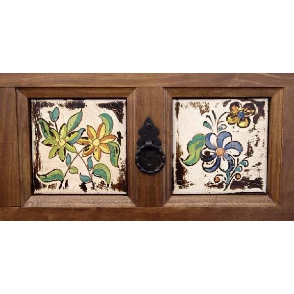 NEW】スペイン製☆3段アンティーク風タイルチェスト☆ : 自社輸入家具